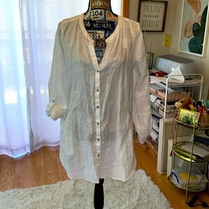 White linen shirt